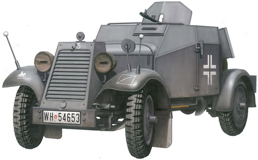 Легкие бронеавтомобили Kfz 13 и Kfz 14